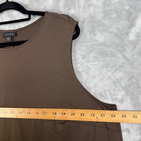 J. Jill Wearever Dress Sleeveless Midi Dark Green 2X Rayon Stretch - Picture 3 of 10